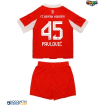 Otroški Nogometni dresi Bayern Munich Aleksandar Pavlovic #45 Domači 2025-26 Kratek Rokav (+ Kratke hlače)